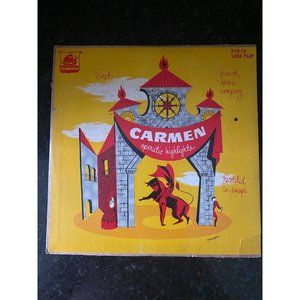Carmen Operatic Highlights, Vintage 10" 33 1/3 RPM Records